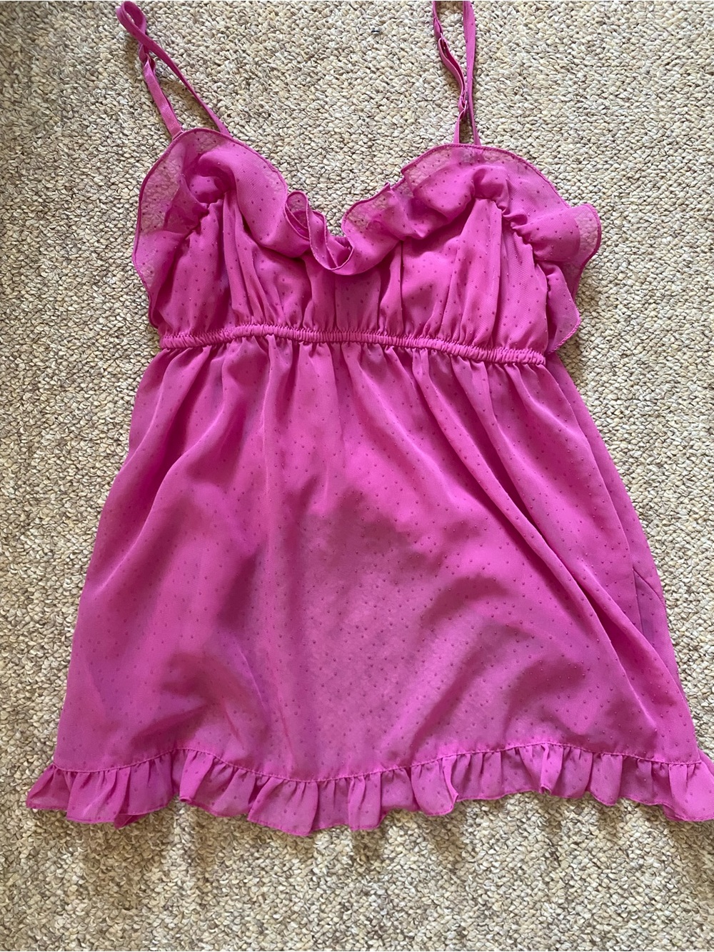 Fuchsia Ruffle Camisole Babydoll Top LaSenza | Size M